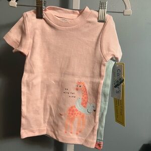 Carter's Just One You Giraffe & Duck 2 Pajama Short Sleeve Tee NWT - Only tops